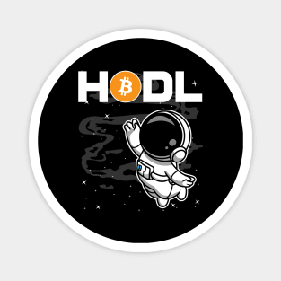 HODL Astronaut Bitcoin BTC Coin To The Moon Crypto Token Cryptocurrency Blockchain Wallet Birthday Gift For Men Women Kids Magnet